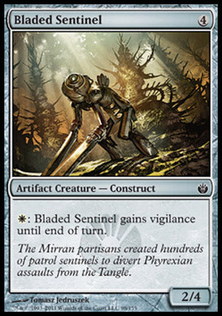 Bladed Sentinel (Mirrodin Besieged) Light Play Foil