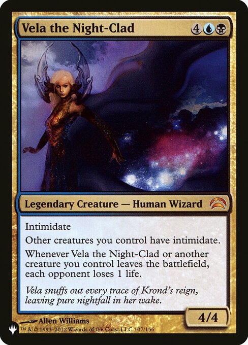 Vela the Night-Clad (The List) Near Mint