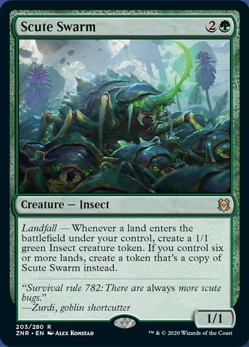Scute Swarm (Zendikar Rising) Near Mint Foil