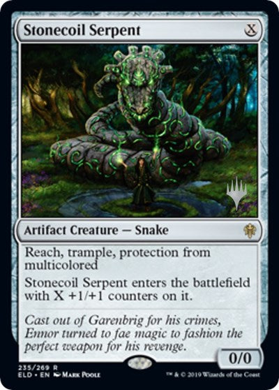 Stonecoil Serpent (Promo Pack: Throne of Eldraine) Light Play Foil