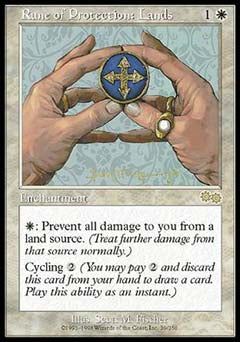 Rune of Protection: Lands (Urza's Saga) Near Mint