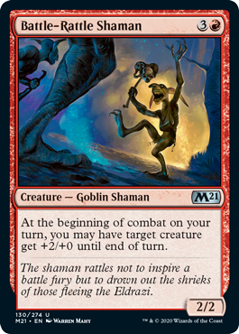 Battle-Rattle Shaman (Magic 2021 Core Set) Medium Play Foil
