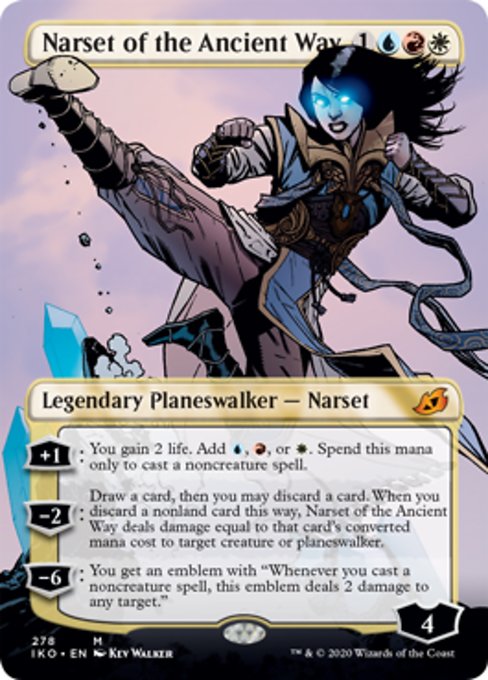 Narset Of The Ancient Way (Borderless) (Ikoria: Lair of Behemoths) Light Play