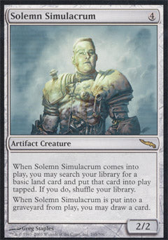 Solemn Simulacrum (Mirrodin) Medium Play Foil