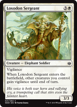 Loxodon Sergeant (War of the Spark) Near Mint