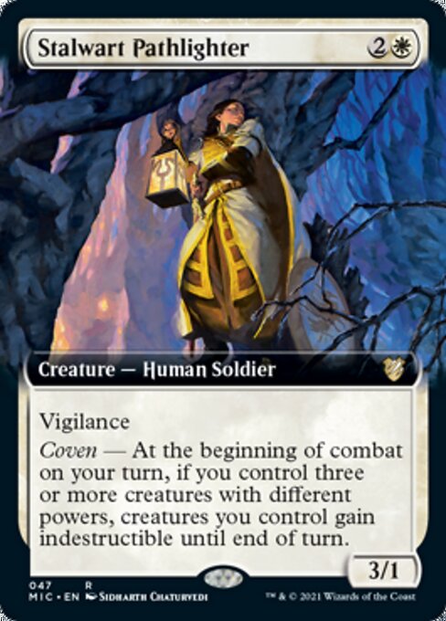 Stalwart Pathlighter (Extended Art) (Commander 2021 Midnight Hunt) Near Mint
