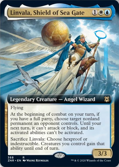 Linvala, Shield of Sea Gate (Extended Art) (Zendikar Rising) Near Mint Foil