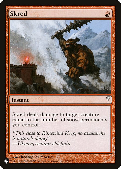 Skred (The List) Near Mint