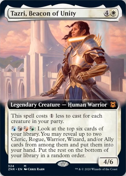 Tazri, Beacon of Unity (Extended Art) (Zendikar Rising) Near Mint Foil