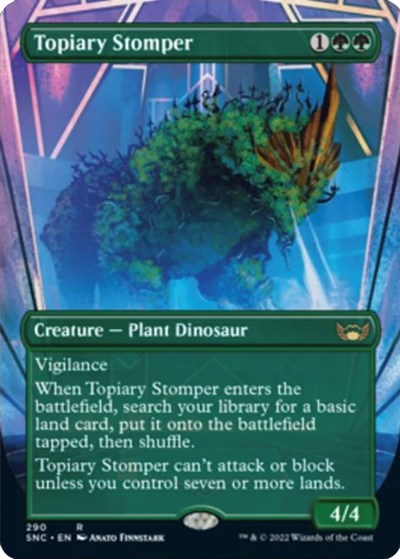 Topiary Stomper (Borderless) (Streets of New Capenna) Near Mint Foil