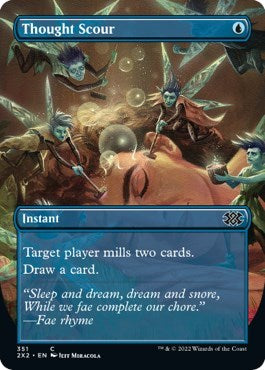 Thought Scour (Borderless) (Double Masters 2022) Light Play