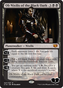 Ob Nixilis of the Black Oath (Commander 2014 Edition) Light Play