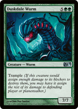 Duskdale Wurm (Magic 2013 Core Set) Medium Play Foil
