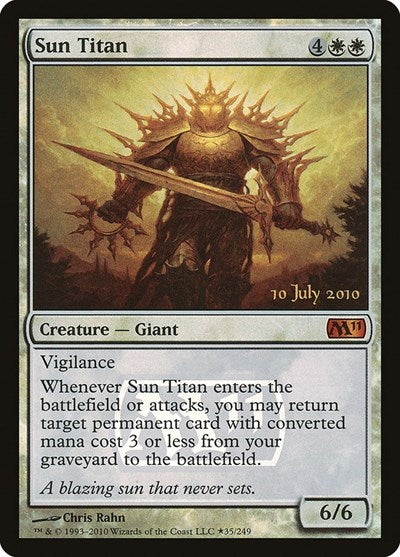 Sun Titan (Promos: Prerelease Cards) Medium Play Foil