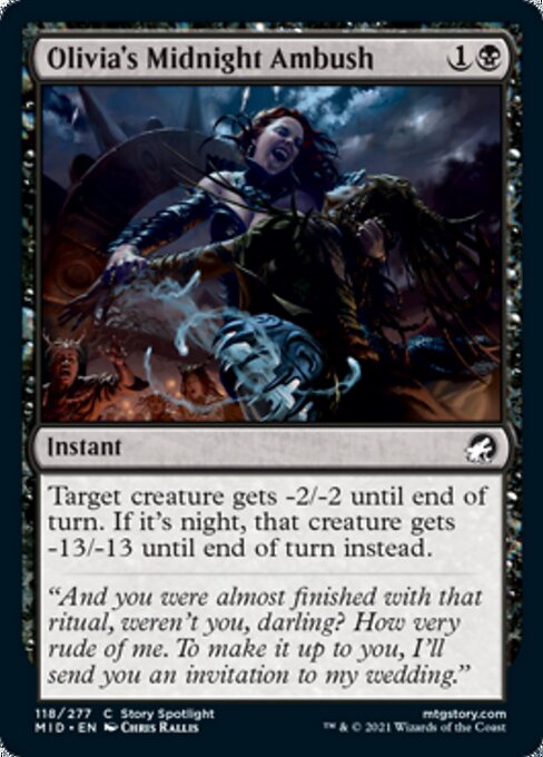 Olivia's Midnight Ambush (Innistrad: Midnight Hunt) Light Play