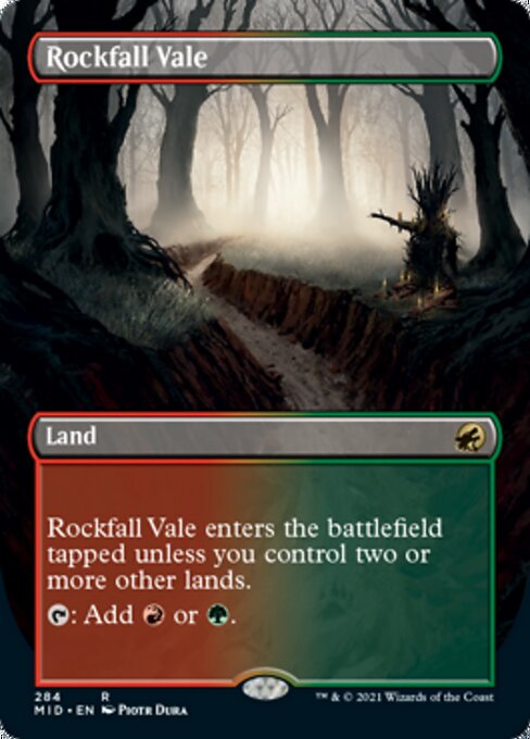 Rockfall Vale (Borderless) (Innistrad: Midnight Hunt) Near Mint Foil