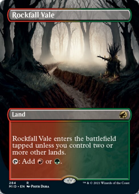 Rockfall Vale (Borderless) (Innistrad: Midnight Hunt) Near Mint