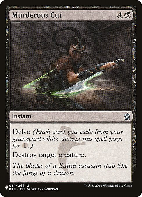 Murderous Cut (The List) Light Play