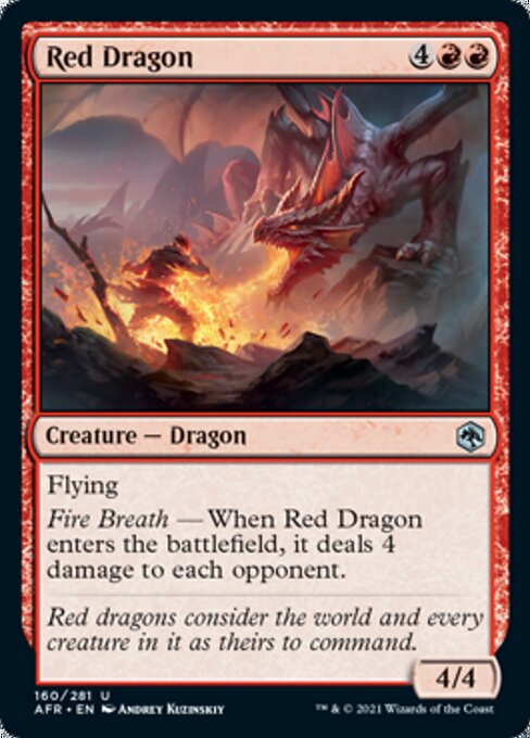 Red Dragon (Adventures in the Forgotten Realms) Near Mint Foil