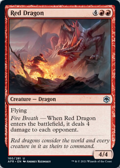 Red Dragon (Adventures in the Forgotten Realms) Light Play Foil