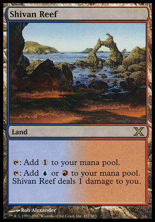Shivan Reef (10th Edition) Near Mint Foil