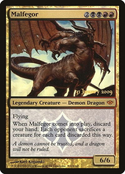 Malfegor (Promos: Prerelease Cards) Medium Play Foil