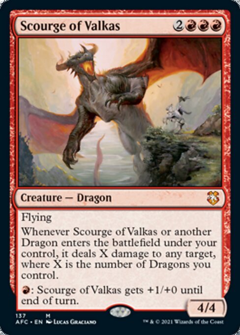 Scourge of Valkas (Commander 2021 Forgotten Realms) Near Mint