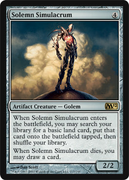 Solemn Simulacrum (Magic 2012 Core Set) Light Play