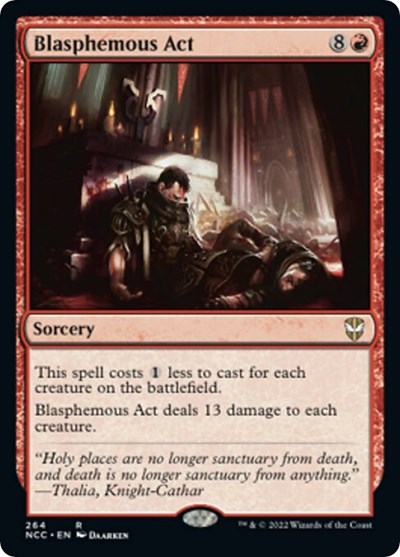 Blasphemous Act (Commander: Streets of New Capenna) Light Play