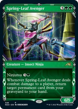 Spring-Leaf Avenger (Showcase) (Kamigawa: Neon Dynasty) Light Play