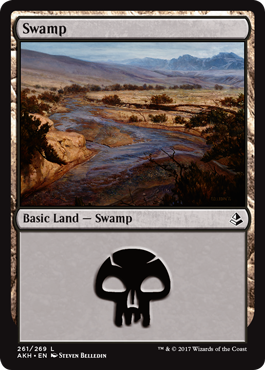 Swamp (2) (Amonkhet) Medium Play