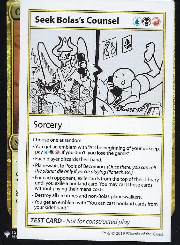 Seek Bolas's Counsel (Mystery Booster Test Print) Near Mint