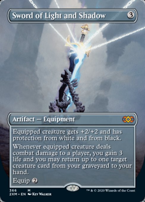 Borderless Sword of Light and Shadow (Double Masters) Near Mint Foil