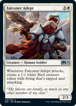 Falconer Adept (Magic 2021 Core Set) Medium Play