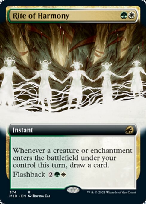 Rite of Harmony (Extended Art) (Innistrad: Midnight Hunt) Light Play Foil