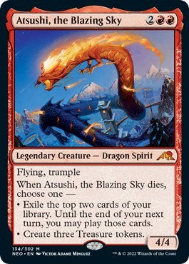 Atsushi, the Blazing Sky (Kamigawa: Neon Dynasty) Near Mint Foil