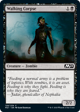 Walking Corpse (Magic 2021 Core Set) Medium Play
