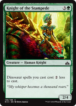 Knight of the Stampede (Rivals of Ixalan) Near Mint