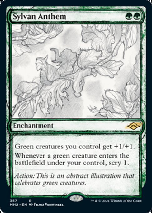 Sylvan Anthem (Showcase) (Modern Horizons 2) Near Mint Foil