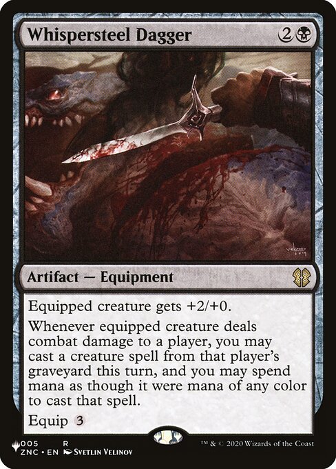 Whispersteel Dagger (The List) Near Mint