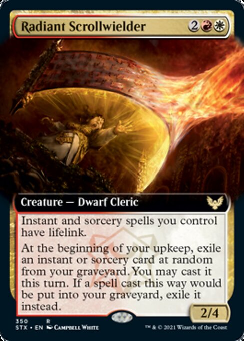 Radiant Scrollwielder (Extended Art) (Strixhaven) Near Mint Foil