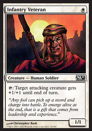 Infantry Veteran (Magic 2011 Core Set) Medium Play