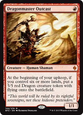 Dragonmaster Outcast (Battle for Zendikar) Light Play