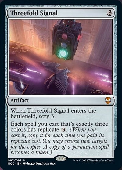 Threefold Signal (Commander: Streets of New Capenna) Near Mint Foil