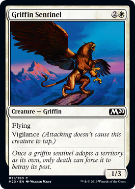 Griffin Sentinel (Magic 2020 Core Set) Near Mint
