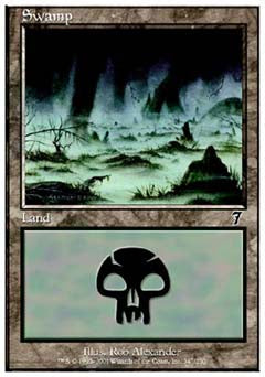 Swamp (346) (7th Edition) Medium Play Foil