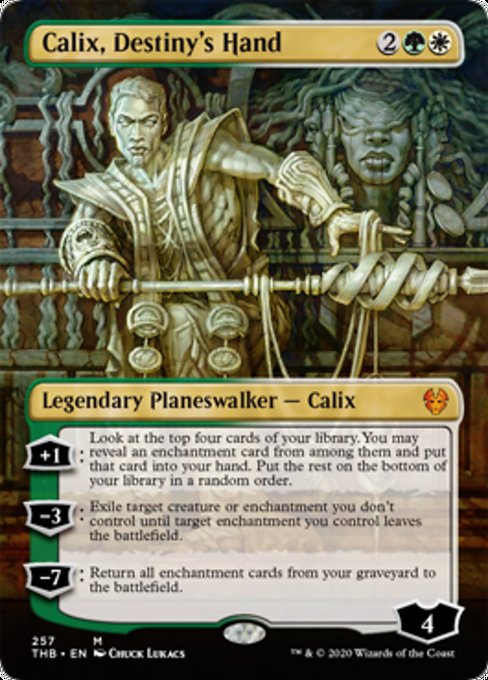 Calix, Destiny's Hand (Borderless) (Theros Beyond Death) Light Play