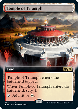 Temple of Triumph (Extended Art) (Magic 2021 Core Set) Light Play