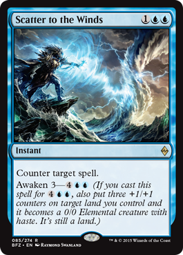 Scatter to the Winds (Battle for Zendikar) Light Play