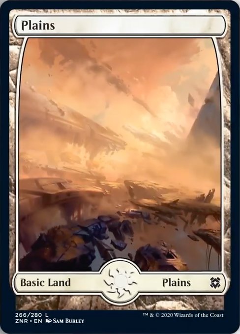 Plains (266) (Zendikar Rising) Light Play Foil